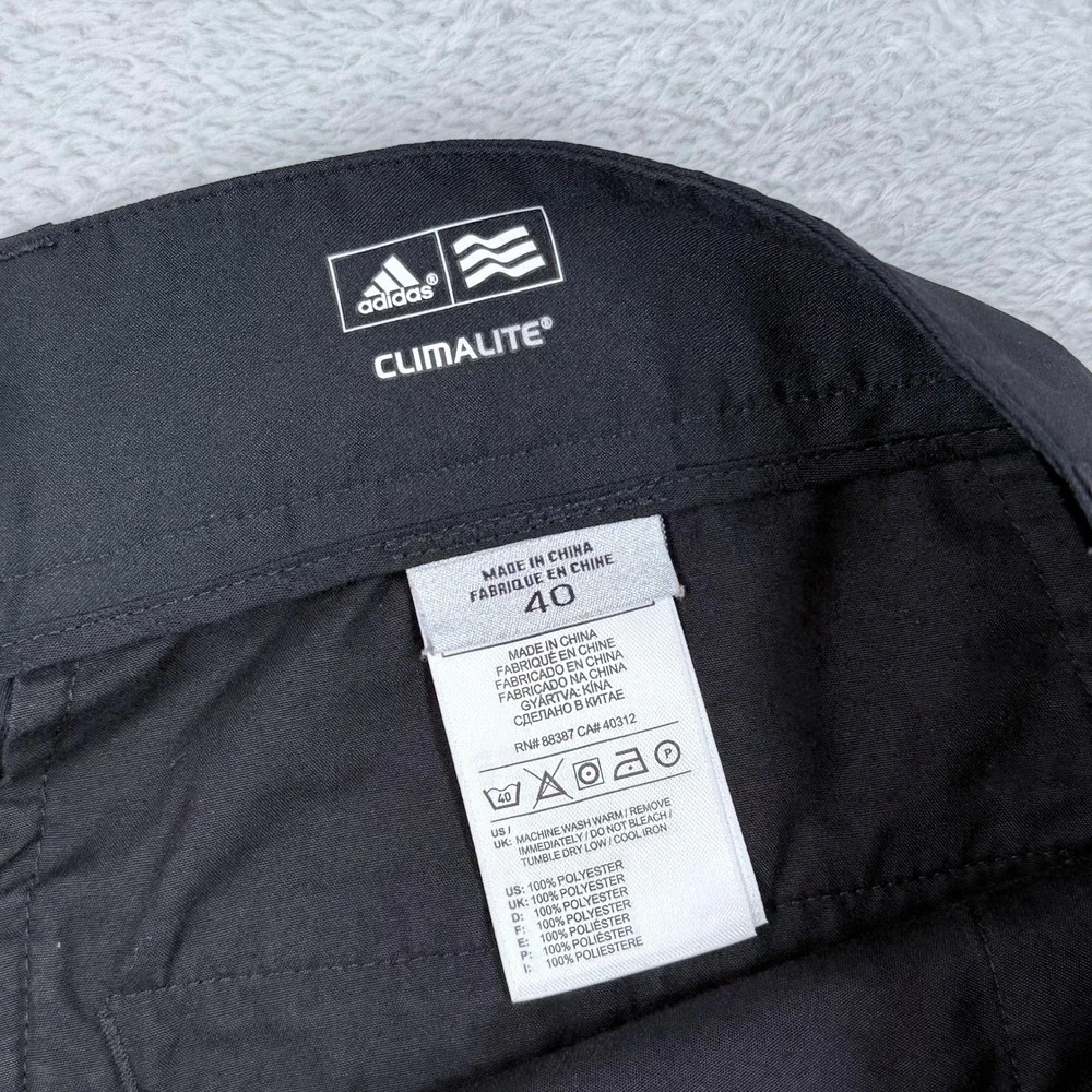 Adidas Golf Chino Shorts Mens 40 Black Climalite Performance 10
